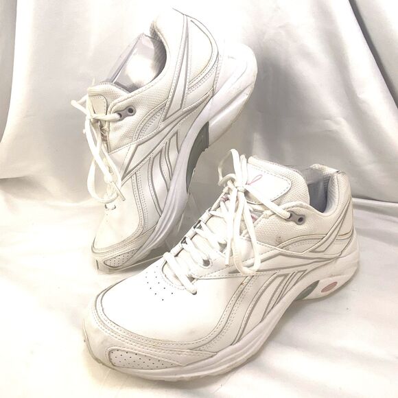 REEBOK DMX MAX Women's White/Pink Leather Walking Shoes 9 - Picture 1 of 13